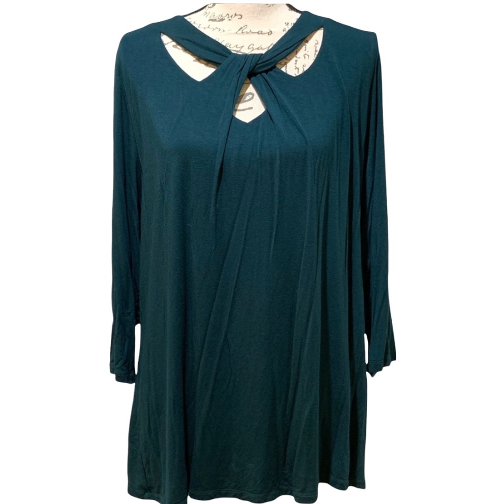 Ink Forest Green Keyhole Neckline Tunic size 3X
